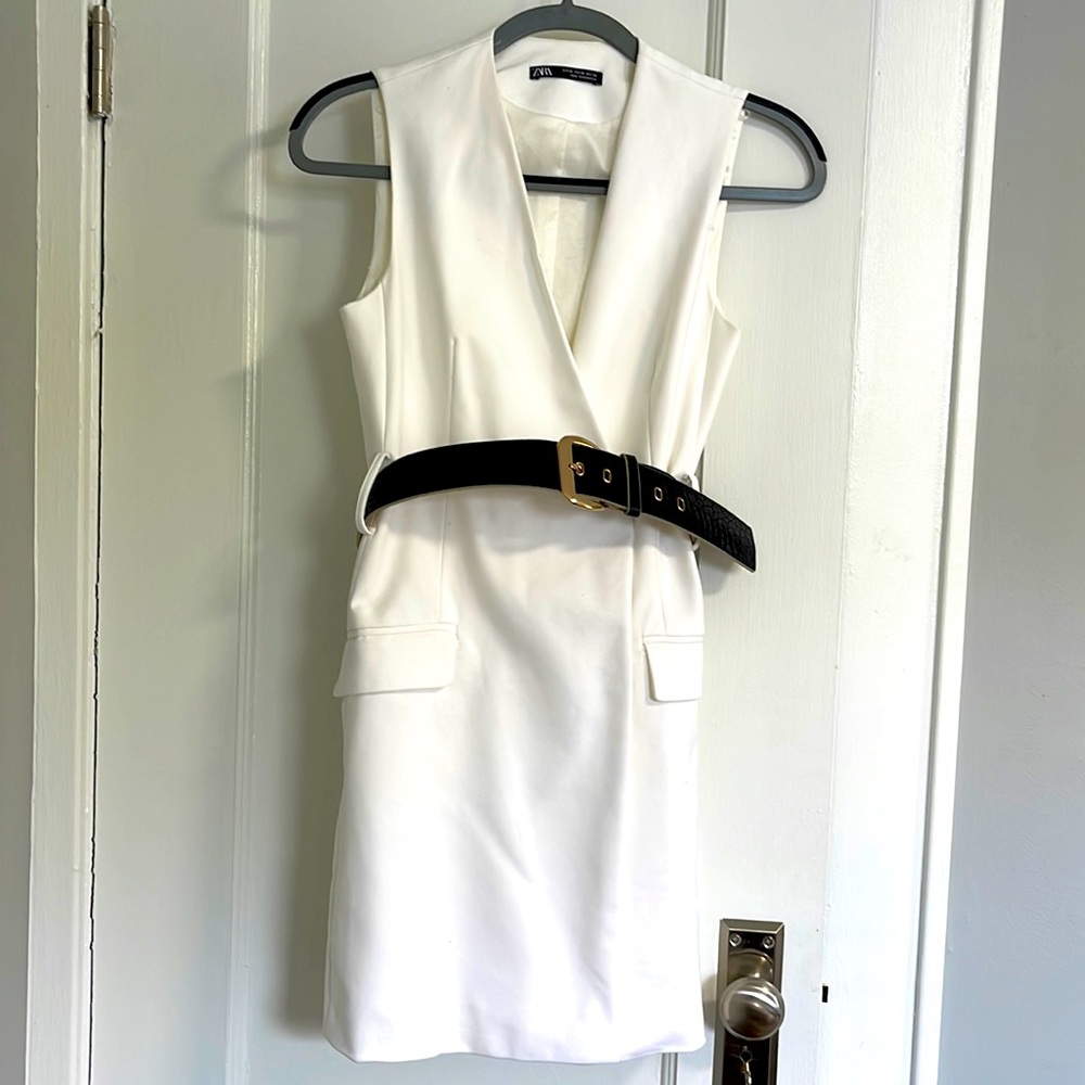White blazer style dress Zara
